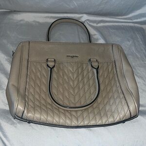 Karl Lagerfeld Agnes Quilted Hand Bag in Taupe